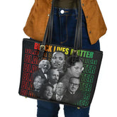 Black Lives Matter Ver 2 Leather Tote Bag